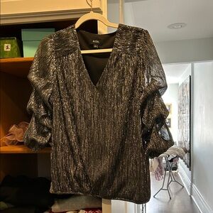 MSK Black Shimmer Blouse